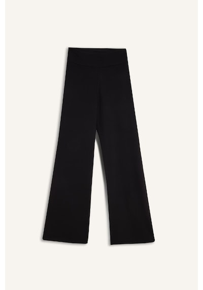DeFactoFit Sporcu Jogger Eşofman Altı Geniş Bol Paça Basic Düz Skuba Dalgıç Kumaş A0566AX25SPBK81