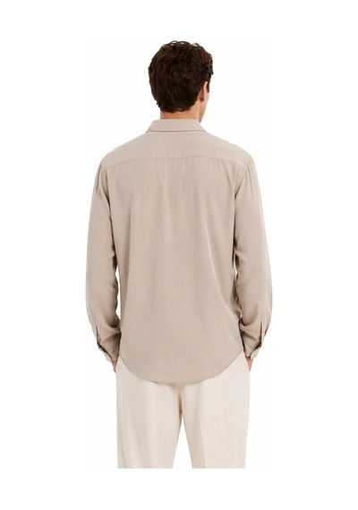 Cazador Erkek Tencel Regular Fit Gömlek Uzun Kol 20610 Bej