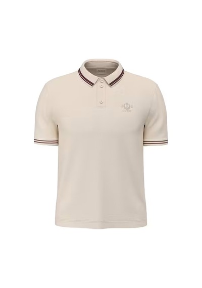Guess Jorge Slim Fit Erkek Polo T-shirt Z6bp01k6527 Krem