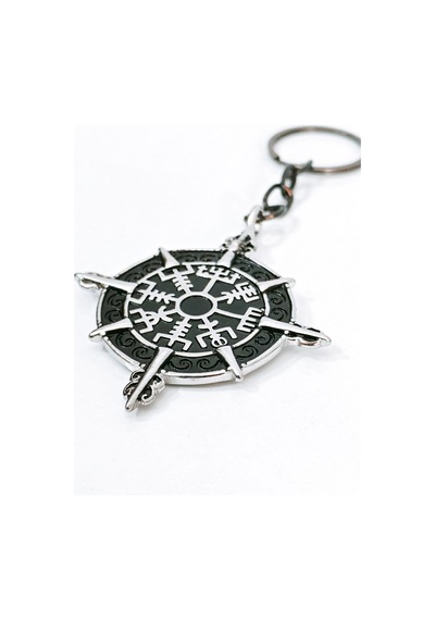 Pusula Tasarımlı Vegvisir Viking Temalı Gümüş Renk Metal Anahtarlık - İskandinav Mitolojisi Şans Tıl Çok Renkli Pusula Tasarımlı Vegvisir Viking Temalı Gümüş Renk Metal Anahtarlık - İskandinav Mitolojisi Şans Tıl Çok Renkli