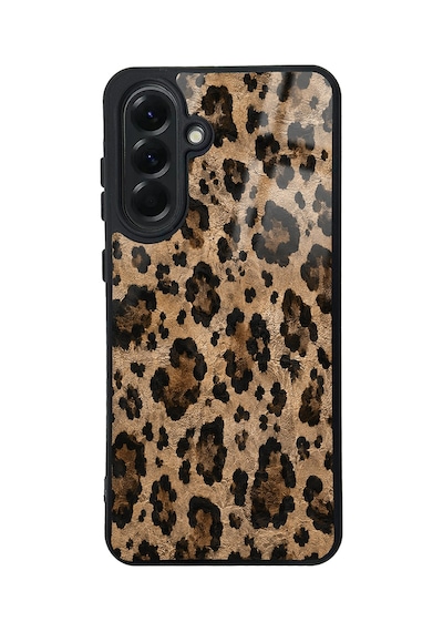 Samsung Galaxy Uyumlu A56 Kılıf Kamera Korumalı Desenli Zore Lusi Kapak - Kahve Leopar -