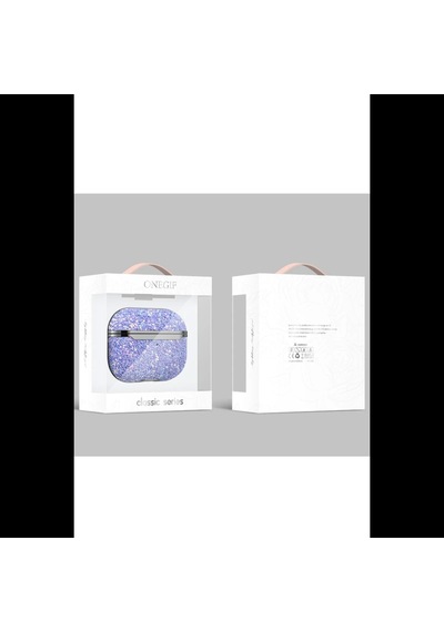 Onegif Apple Uyumlu AirPods 3 3.nesil Bright Simli AirPods Kapak - Siyah