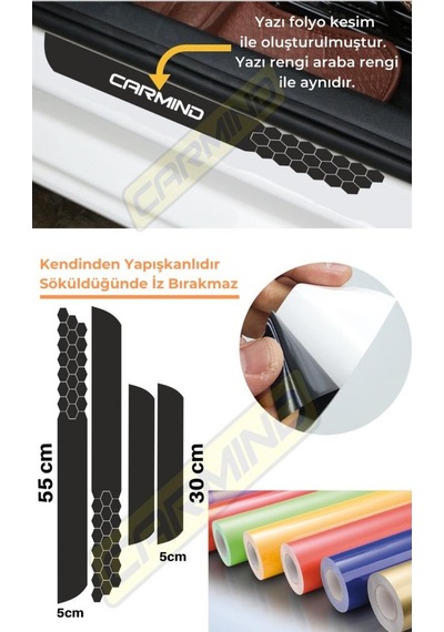 Size Özel Petek Kapı Eşiği Oto Sticker