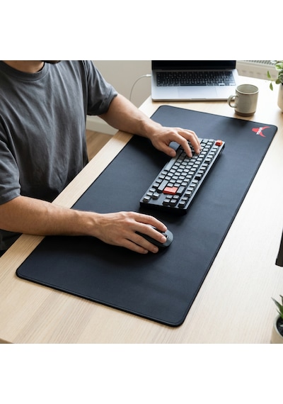 Vooka Baskılı Xxl 90x40 Profesyonel Mousepad 90x40 Kaymaz Taban Premium Masa Desk Matt 90cm X 40cm