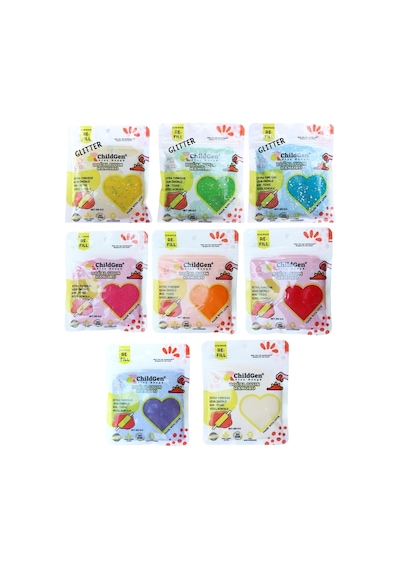 Doğal Oyun Hamuru - 8li Karışık Set 8x125 Gr Vakumlu Kartuş Paket - Ecopack-refill