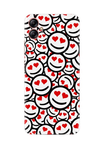 Samsung Uyumlu Galaxy A04E Kılıf Silikon Desen Özel Seri Gülen Surat 1774