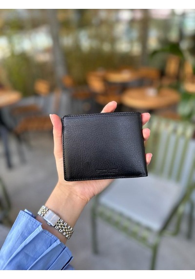 Mft Leather Hakiki Deri Erkek Cüzdan Fermuarlı, Bozuk Paralı, İsim Yazılı Tokyo 2404 - Napa Siyah Napa Siyah