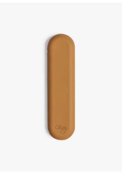 Citron Silikon Kılıflı Paslanmaz Çelik 3'lü Çatal Bıçak Kaşık Takımı - Caramel 1060643