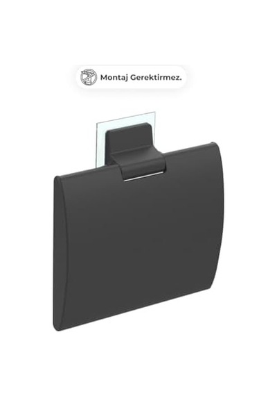 Moliette Yapışkanlı Tuvalet Kağıtlık - Antrasit 16.5 x 12.2 x 11.2 CM
