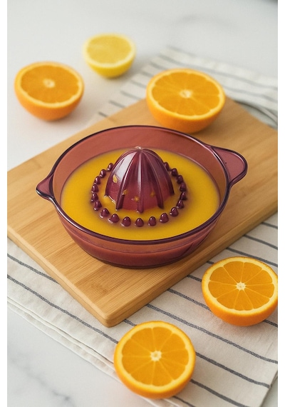 Akrilik Mürdüm Narenciye Limon & Portakal Sıkacağı Pratik Portakal Sıkacağı