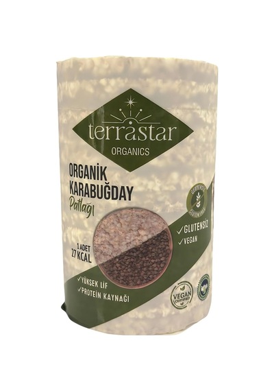 Terrastar Organik Karabuğday Patlağı 100 G - Glütensiz Atıştırmalık 5'li Avantaj Paketi - 5 Ade Tarı