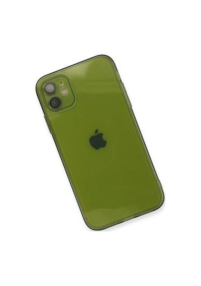Apple iPhone Uyumlu,  12 Kılıf Fly Lens Silikon - Yeşil