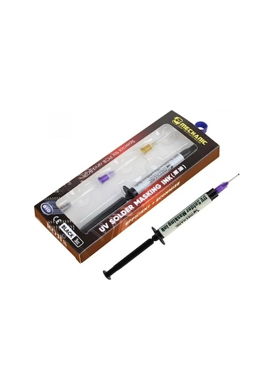 Mechanic B10 Uv Lehim Maskesi 3cc Siyah Pcb Anakart Tamir Uv Solder Masking Ink Koruyucu Boya