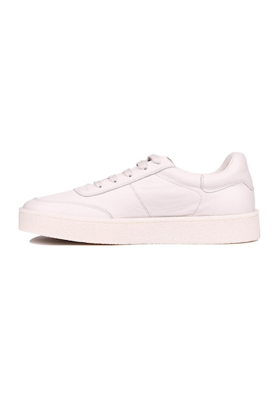 Shoetyle - Bej Renk Hakiki Deri Bağcıklı Erkek Sneaker 666-4404-1344 Bej