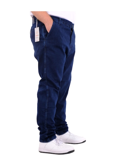 Mode Xl Büyük Beden Erkek Kot Pantolon Yan Cep Chıno 18880 Mavi Mavi
