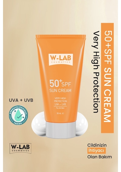 W-Lab Cosmetics Sun Cream Güneş Kremi Spf 50+ 50 ML