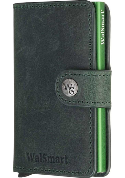 Walsmart Mini Crazy Akıllı Mekanizmalı Cüzdan Hakiki Deri