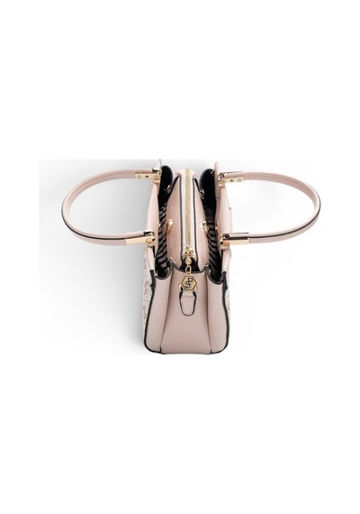 Silver & Polo Silver Polo Pembe - Pudra Monogram Kadın El Çantası Sp1292
