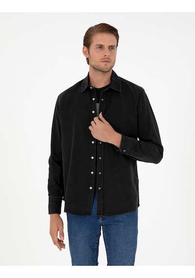 Pierre Cardin Erkek Siyah Gömlek Jean 50292591-vr046 Siyah Pierre Cardin Erkek Siyah Gömlek Jean 50292591-vr046 Siyah