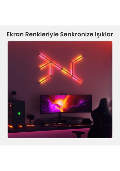 Nanoleaf Akıllı Rgbw Led Işık Şerit Genişletme Paketi App Kontrollü,3 Parça, Beyaz, Google Home, Ale RGB