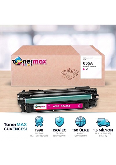 Hp 655a Cf453a Kırmızı Uyumlu Toner - Çipli / Color Laserjet Enterprise M652 / M653 / Mfp M681 / M682