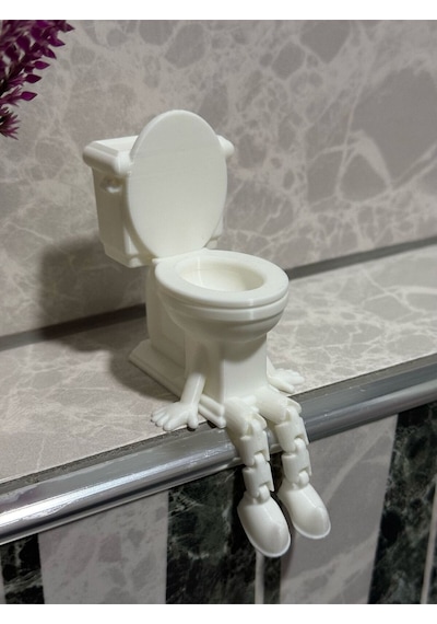 3dprototürk Klozet Eğlenceli Banyo Dekoratif Figür Seti