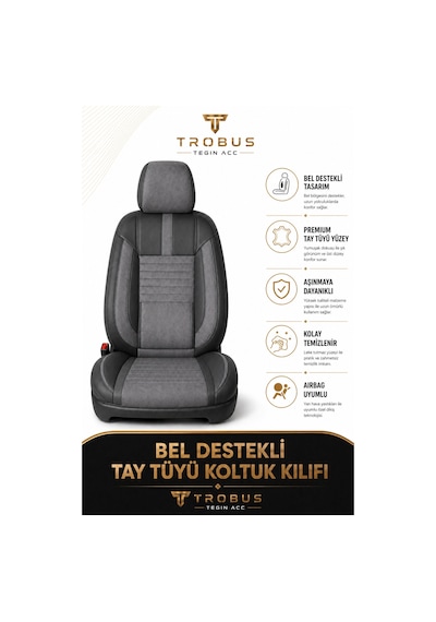 Volvo V40 2012-2019 Uyumlu Apex Serisi Füme Oto Koltuk Kılıfı