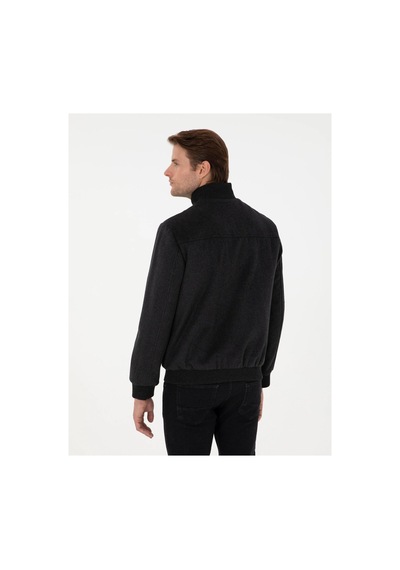 Pierre Cardin Erkek Mont %52 Yün Kapüşonsuz Ve Düz Desen 2039525 Antrasit