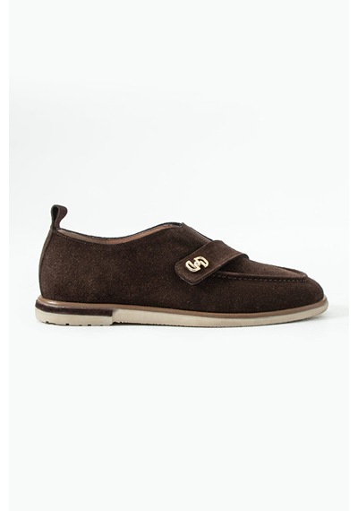 Dericia Shoes Glamour Hakiki Deri Süet Kadın Günlük Rahat Casual Ayakkabı Kahverengi