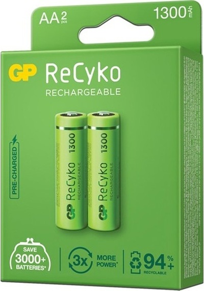 AYT Ticaret HT-101 GP RECYKO 1300 MAH R6 AA ŞARJLI 2Lİ KALEM PİL GP130AAHCE-2EB2 (GPRHC132E000)