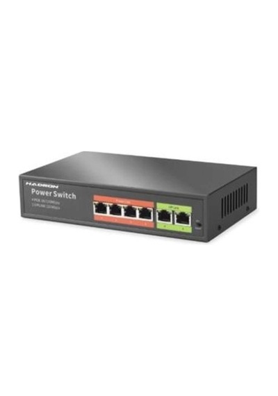 Hadron Hdx1440 Aı Poe Switch 4 Port 2 Uplink 45w Siyah Kdo