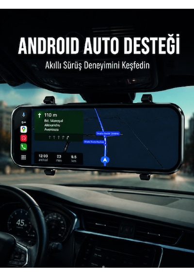Dokunmatik Ayna Carplay Araç Kamera Ekranı Ön Arka Kayıt Destekli - Lisinya