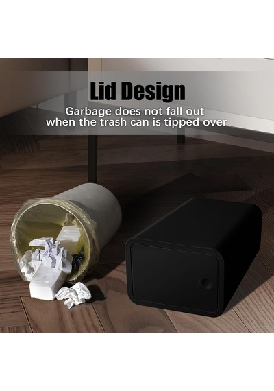 Kapaklı Banyo Çöp Kovası, 10 Litre / 2,6 Galon İnce Çöp Kovası, Mutfak, Yatak Odası, Oturma Odası, Ofis İçin Diğer