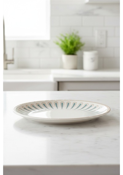 6'lı Ellips Oval Kayık Tabak 31cm Dijital Sierra Rinart Krem