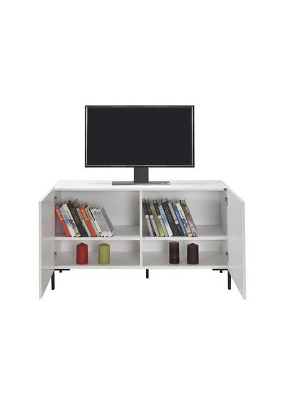 Roma 2 Kapaklı Modüler Tv Ünitesi - Mat Lake Beyaz 120x70x43 Cm Gxyxd