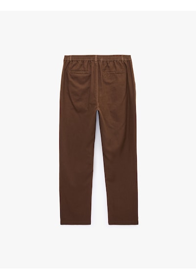 Koton Cepli Beli Lastikli Keten Karışımlı Slim Fit Pantolon Kahverengi 6sam40165hw Çikolata Kahve Koton Cepli Beli Lastikli Keten Karışımlı Slim Fit Pantolon Kahverengi 6sam40165hw Çikolata Kahve