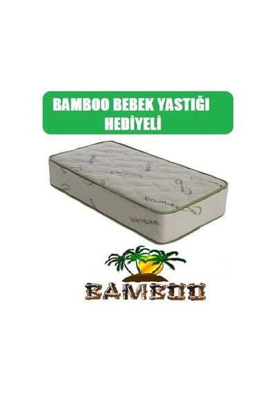 60 x 120 Ortopedik Yaylı Yatak Bamboo Bebek Yatağı Yaylı Yatak