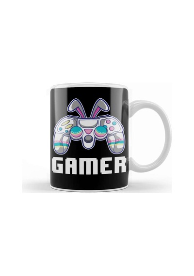 Video Game Easter Gamer Controller Bunny Ears Kupa Bardak Porselen Karışık