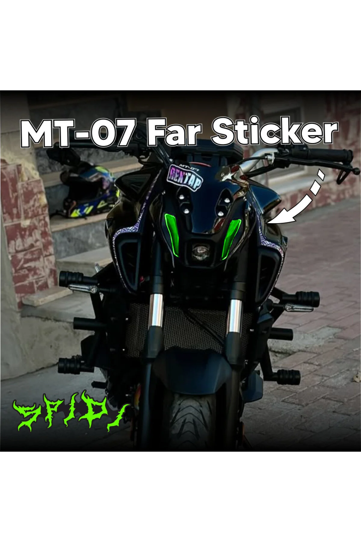 Mt-07 Yeşil Far Sticker