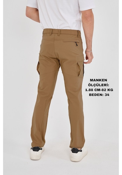 Camp Scoutland Camp525 Outdoor Tactical Su İticili Likralı Yazlık Erkek Taktik Pantolon Hardal