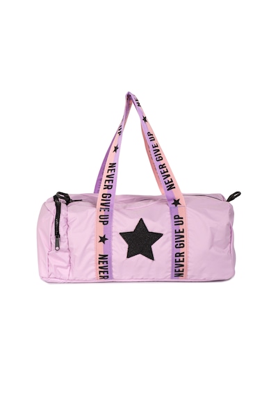 İcone Bag Çocuk Yıldız Logolu Spor Çanta, Çocuk Spor Çanta, Fermuarlı Detaylı Çocuk Spor Çanta Lila