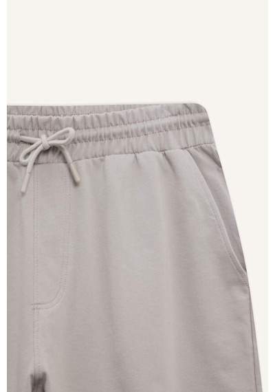 Defacto Slim Fit Dar Kesim Cepli Pamuklu Basic Düz Bermuda Şort W1105az25spbg170 Bej