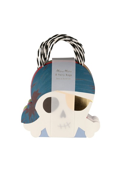 Meri Meri - Pirate Party Bags - Korsan Parti Çantaları - 8'li Tüm Yaşlar