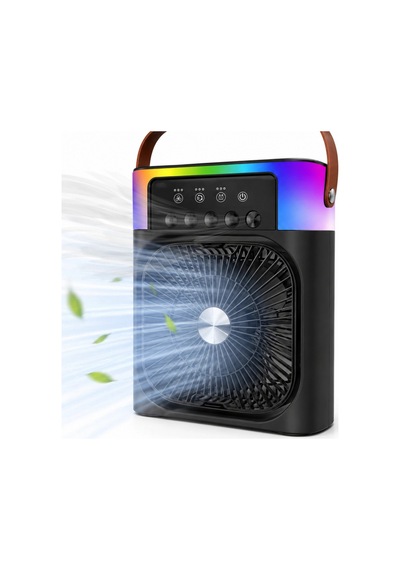Taşınabilir Buharlı Mini Serinletici Fan Rgb Led Işıklı Usb Masaüstü Soğutucu