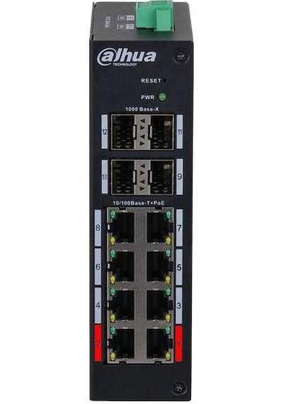 Dahua 8port Hs4412-8et-120 10/100 1-fsp Endüstriyel 120w Poe Switch