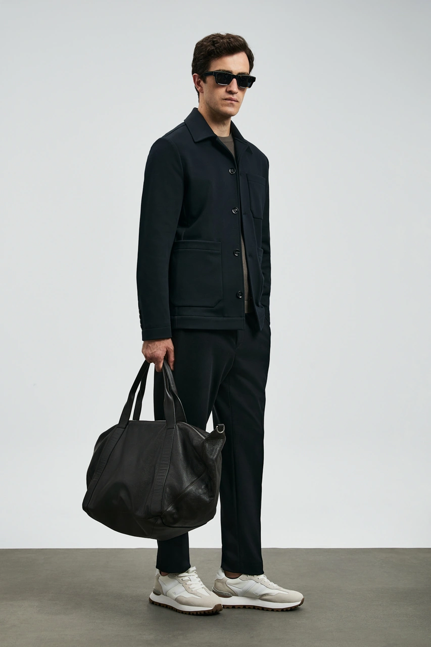 Lufian Copernı Smart Erkek Chino Pantolon Slim Fit Siyah Siyah 112190339100100 Siyah