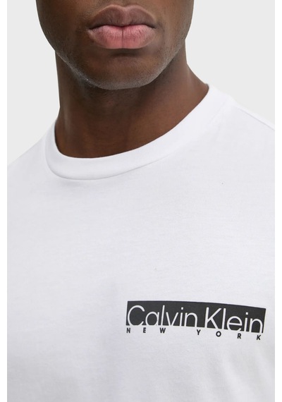 Calvin Klein Erkek T Shirt K10k113800 Yaf Beyaz Beyaz