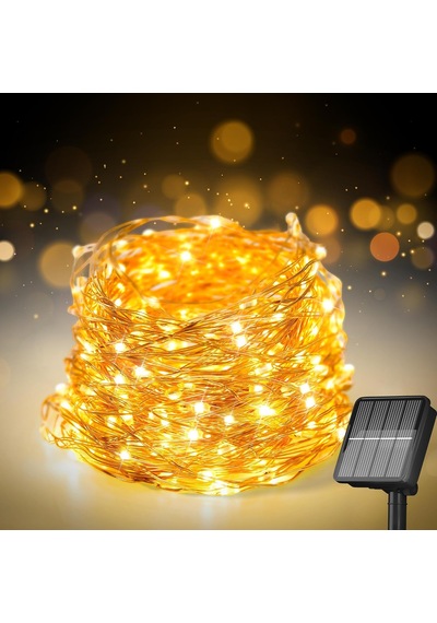 Dış Mekan İçin Solar String Işıklar, 200 Led 72 Ft Güneş Işığı Dış Mekan Su Geçirmez 8 Modlu, Güneş Iş