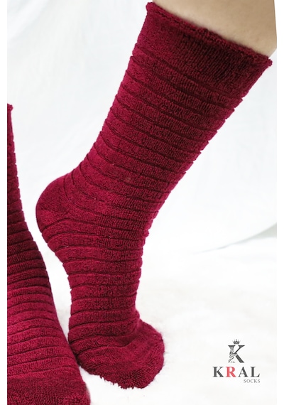 Kral Socks Kadın Uzun Ters Havlu 5 Çift Termal Etkili Kışlık Çorap Seti ASORTİ