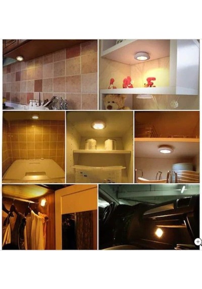 3'lü Uzaktan Kumandalı Yapışkanlı Kablosuz Led Spot Lambalar Led Tr Diğer